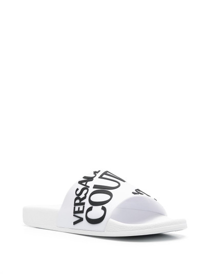 VERSACE JEANS COUTURE logo-print pool sliders outlook