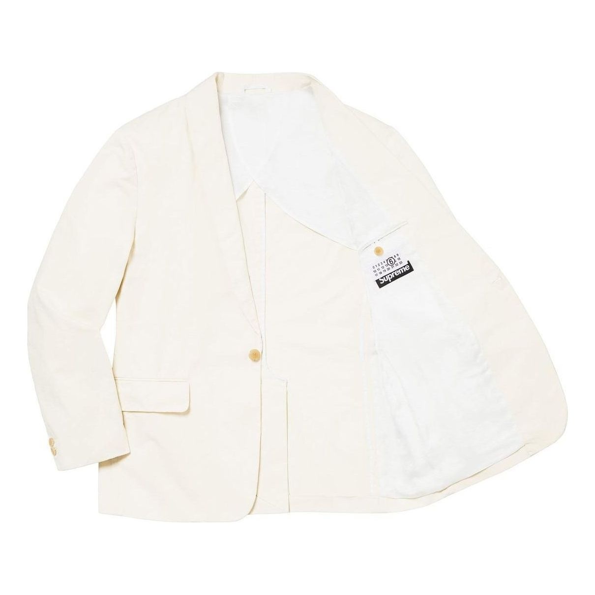 Supreme x MM6 Maison Margiela Washed Cotton Suit 'White' SUP-SS24-120 - 4