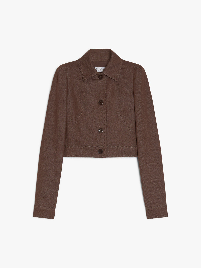 CARPA Denim-effect cropped jacket - 1