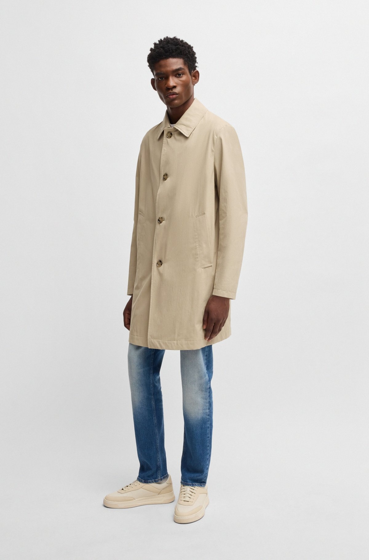 CLASSIC-FIT COAT IN COTTON - 2