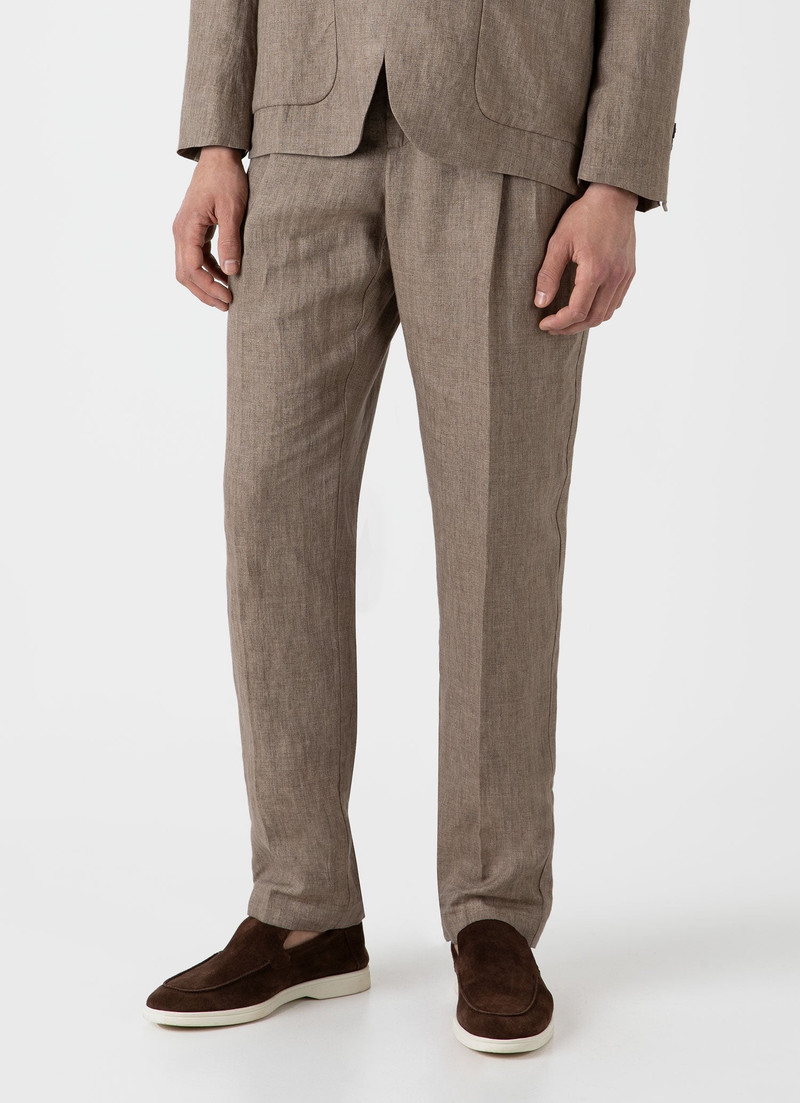 Sunspel Pleated Linen Trouser outlook