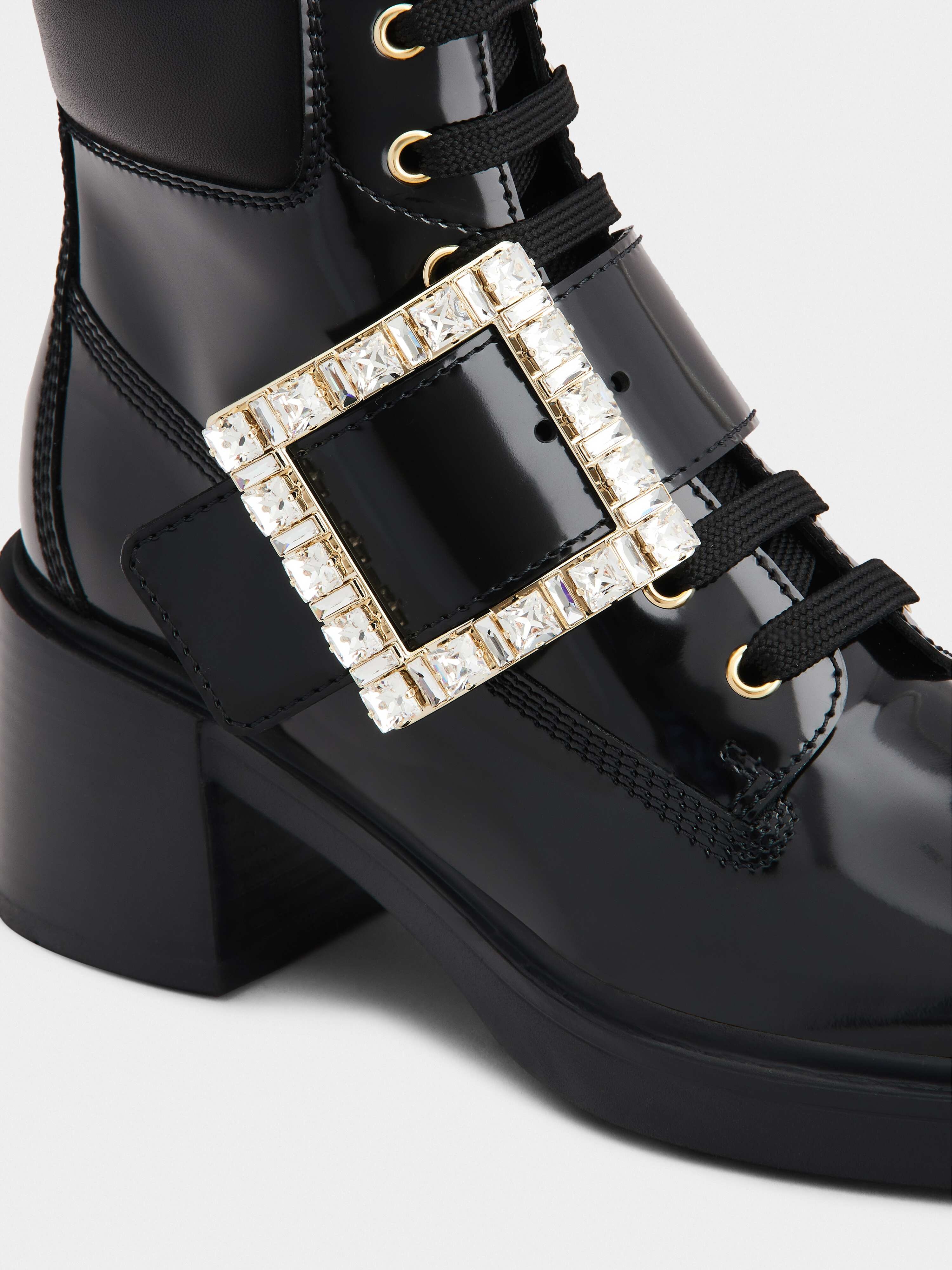 Viv' Rangers Strass Buckle Ankle Boots in Leather - 3