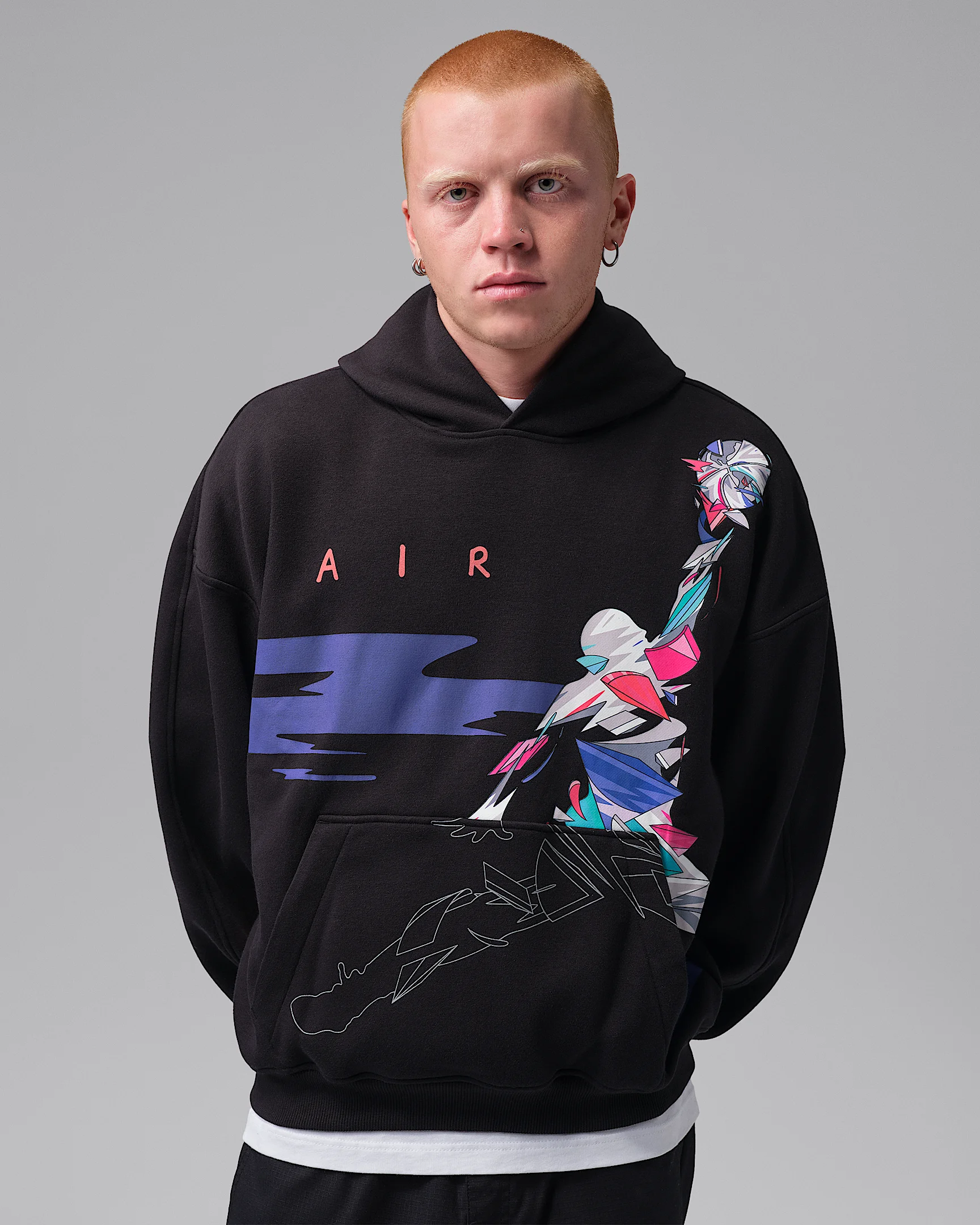 Jordan Brooklyn Men's Oversized Graphic Fleece Pullover Hoodie - 1