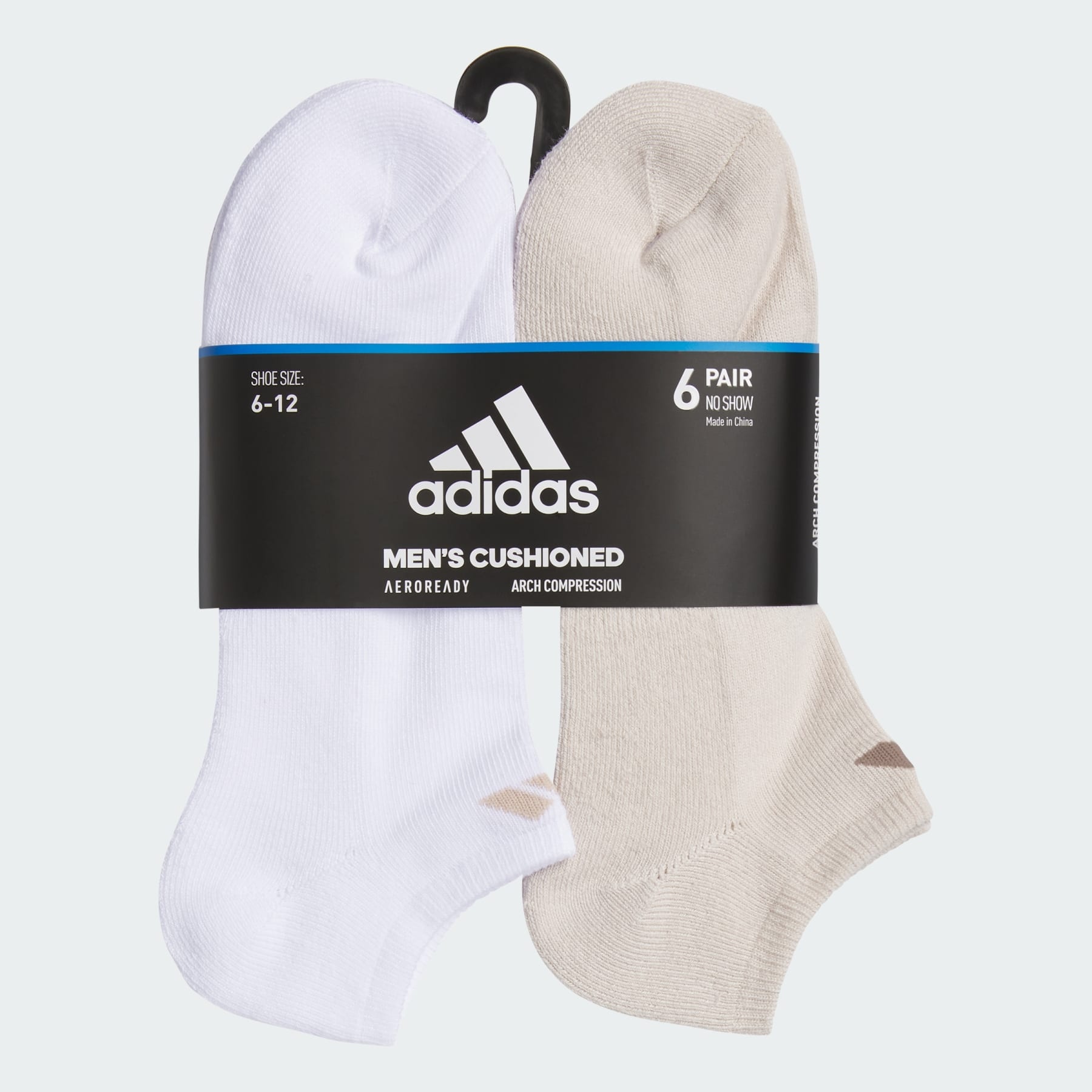 Athletic Cushioned No-Show Socks 6 Pack - 3