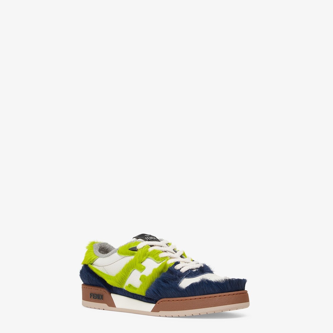 Blue pony hair low-tops - 2