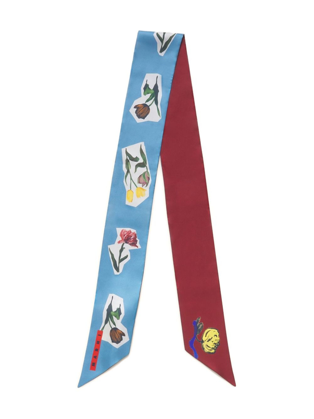 floral-print silk scarf - 1