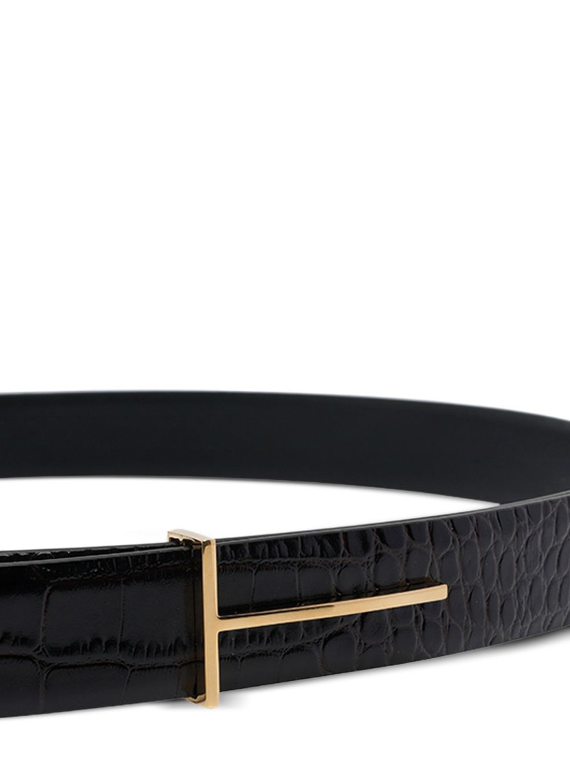 TOM FORD crocodile-effect logo belt outlook