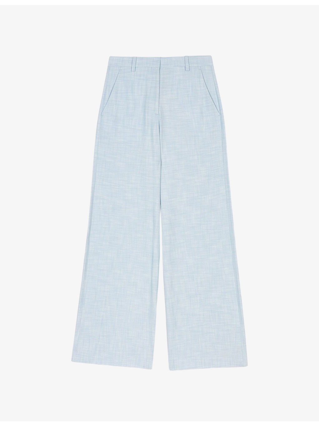 Flared-Leg Mid-Rise Stretch-Woven Trousers - 1