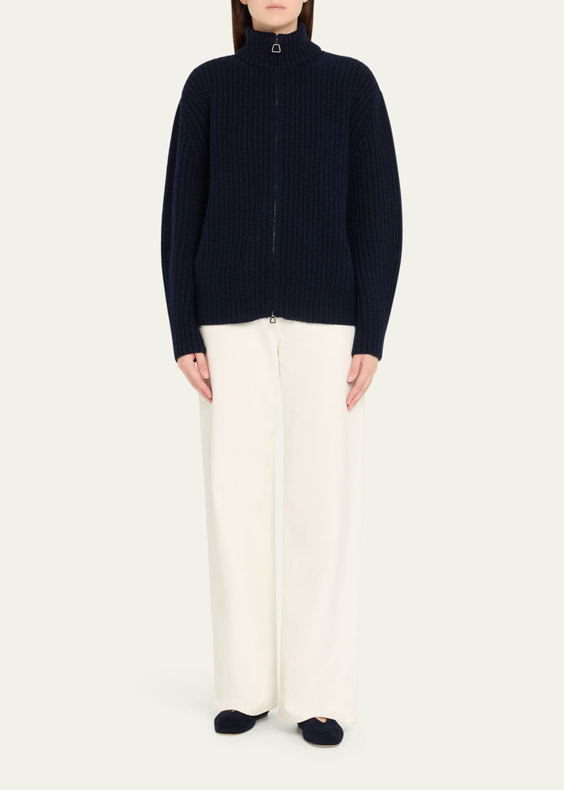 AKRIS Chunky Cashmere Knit Oversized Zip Cardigan outlook