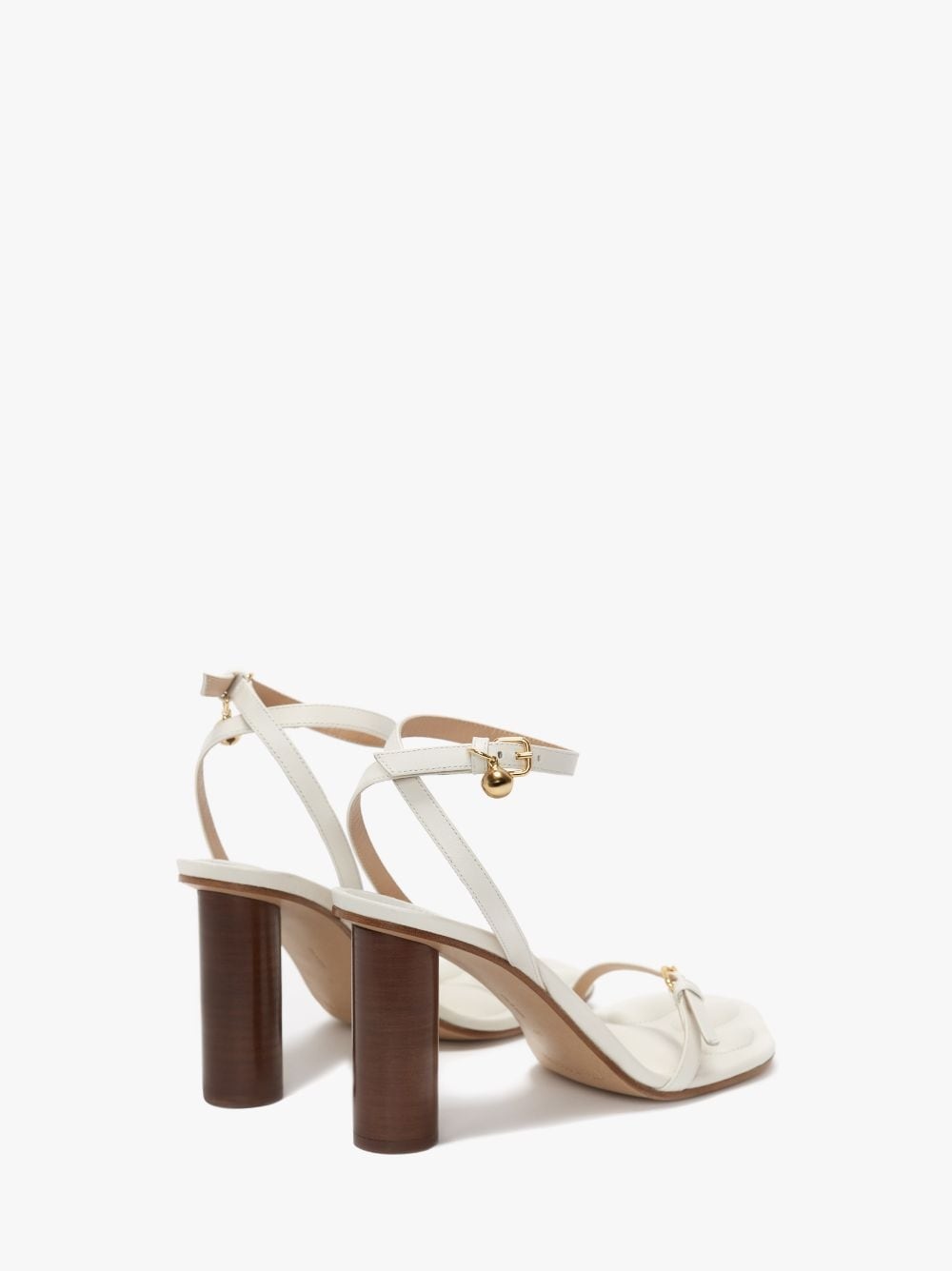 LEATHER PAW HEELED SANDALS - 3