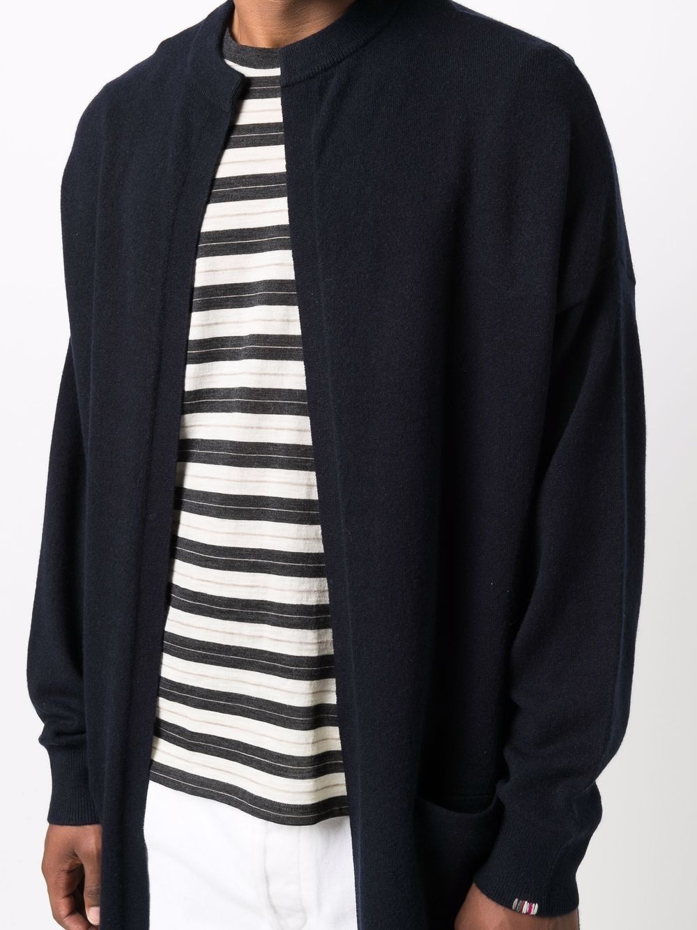 longline drop shoulder cardigan - 6