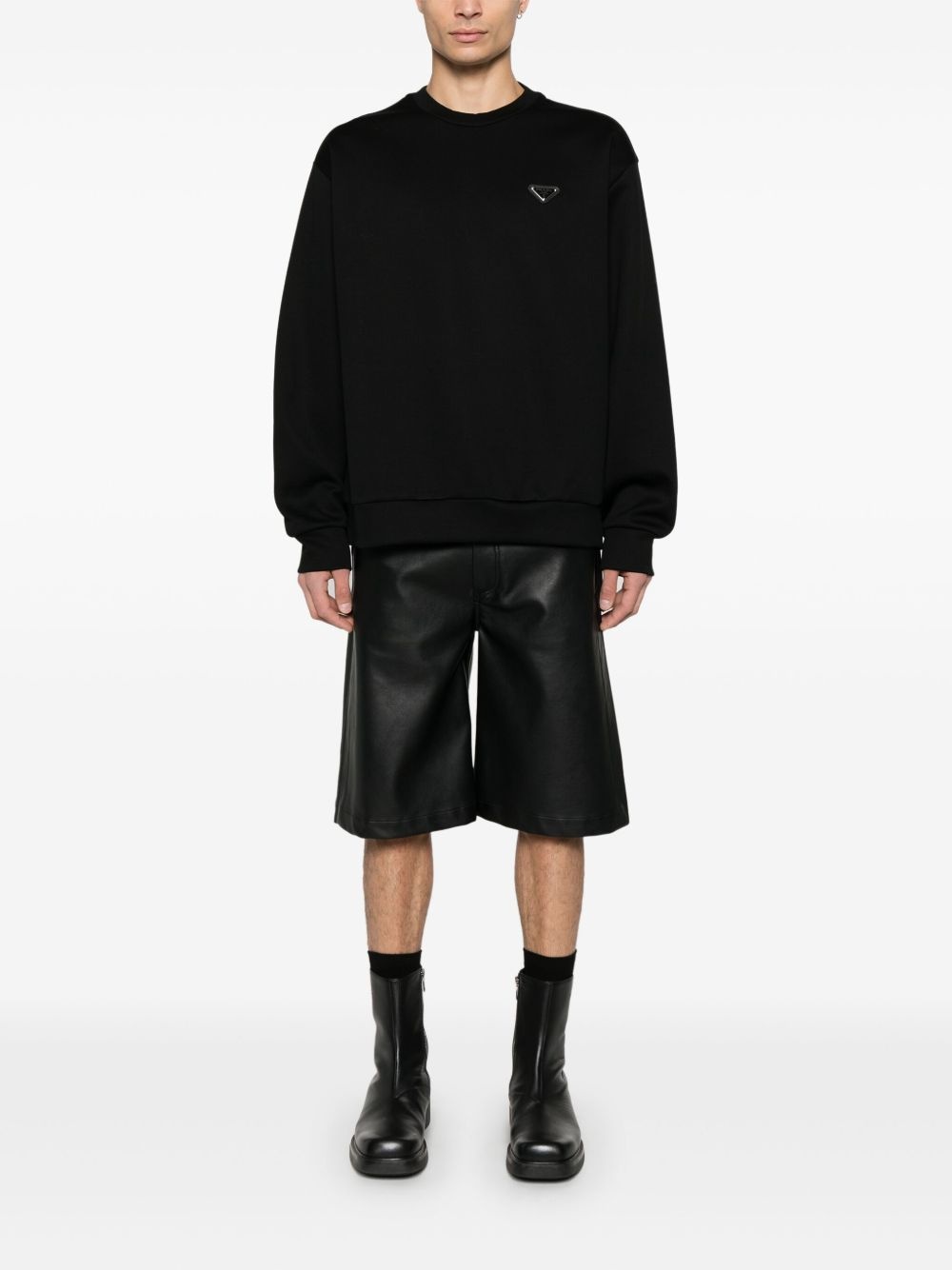 triangle-logo sweatshirt - 2