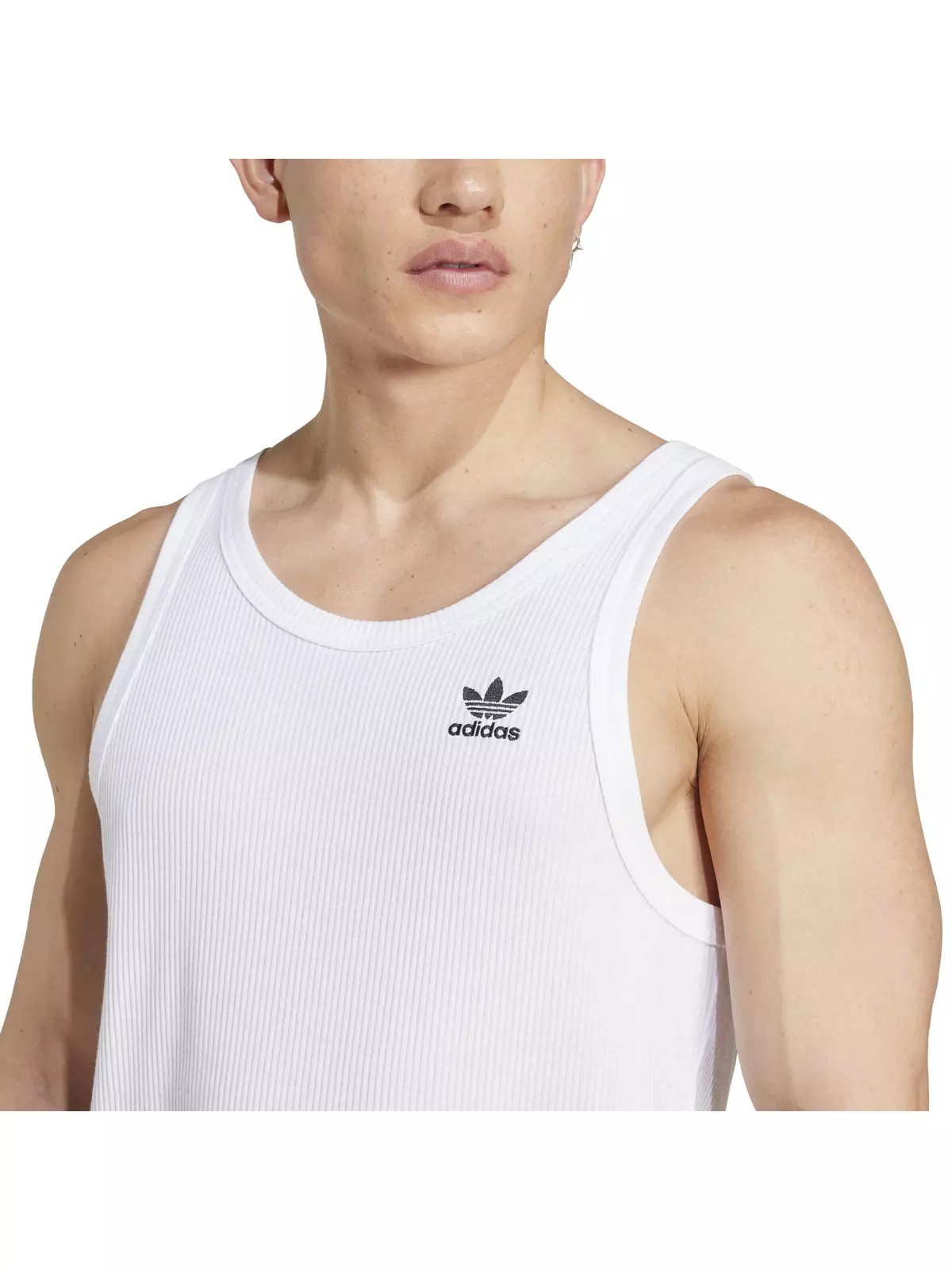 Originals Men's Trefoil Essentials Lifestyle Tank Top -White - 3