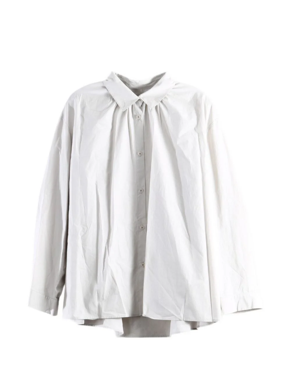 gathered long-sleeve shirt - 1