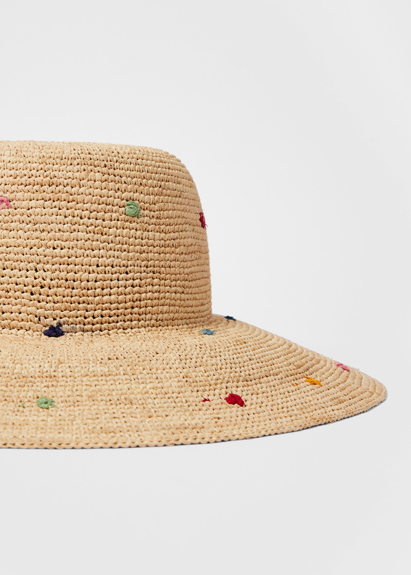 Women's 'Swirl' Polka Dot Sun Hat 3