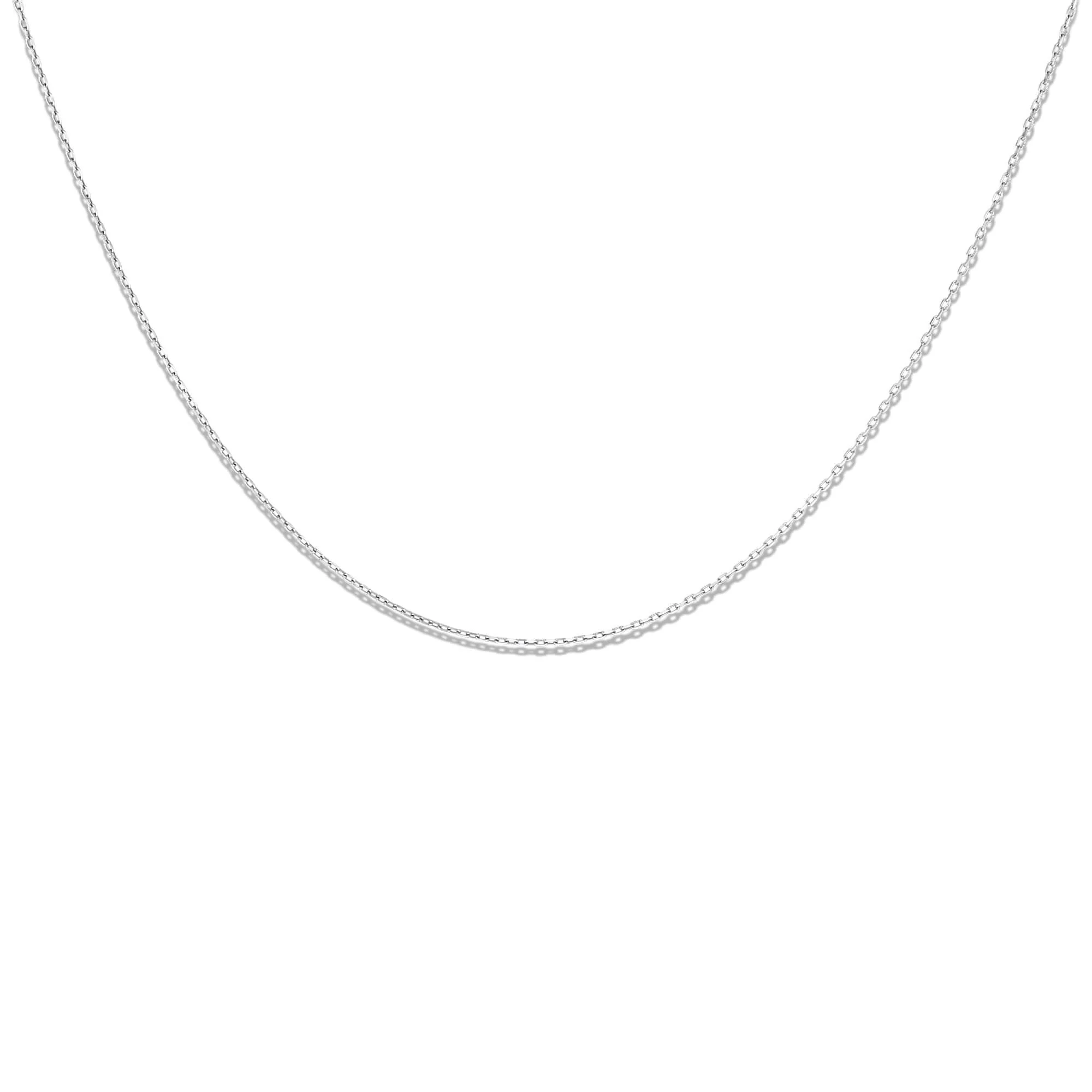 Platinum Diamond Cut Cable Chain - 1