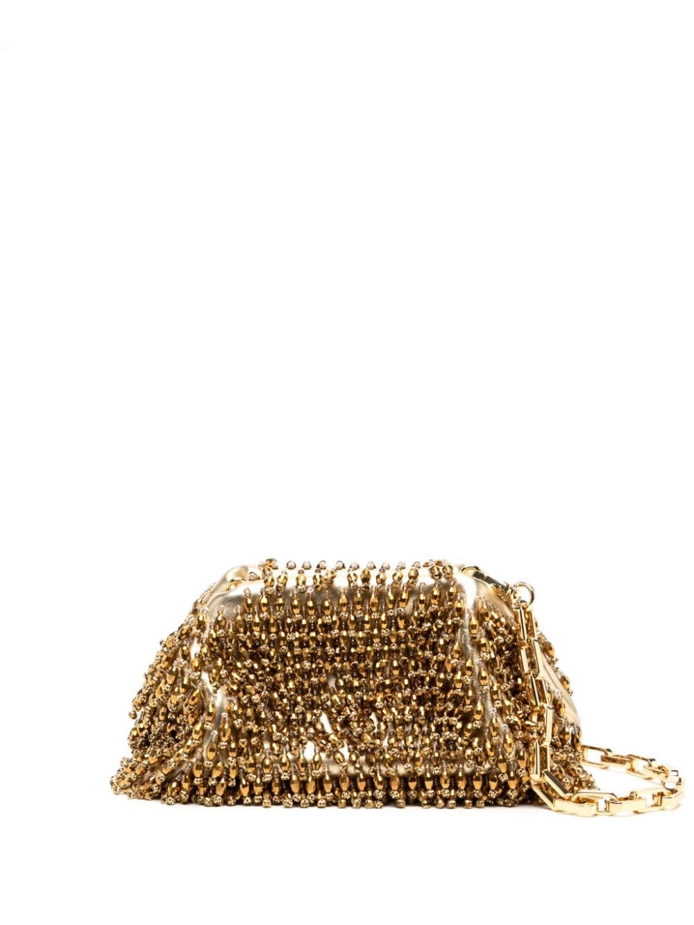 crystal embellishment clutch bag - 1