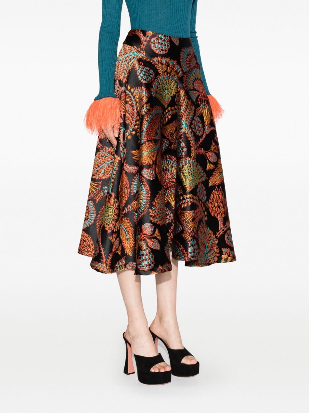 Milano jacquard midi skirt - 3