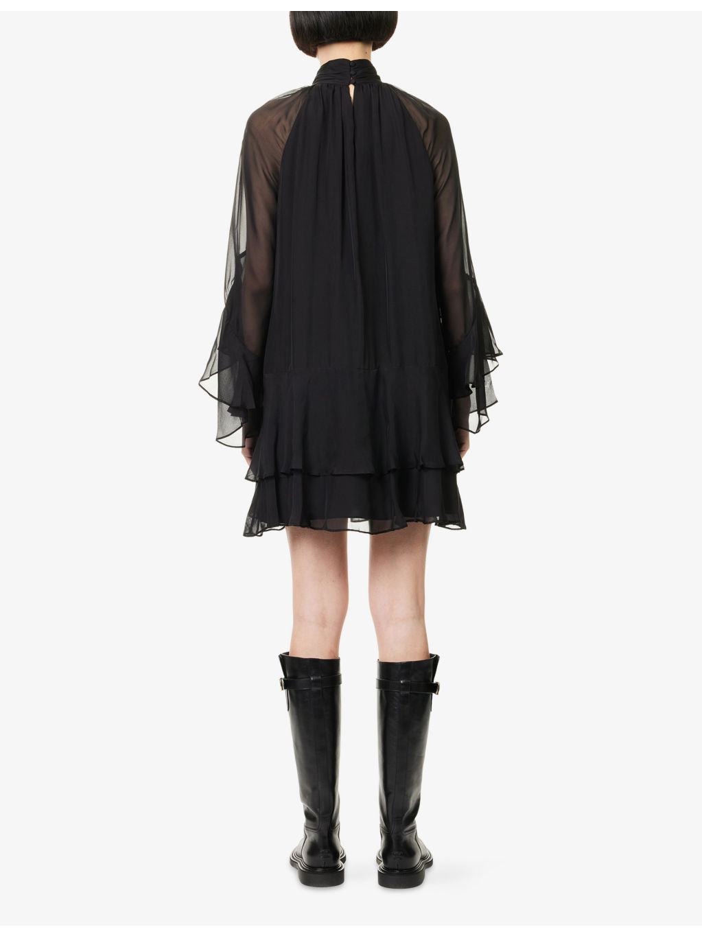 Adlington Ruffled Silk Mini Dress - 4
