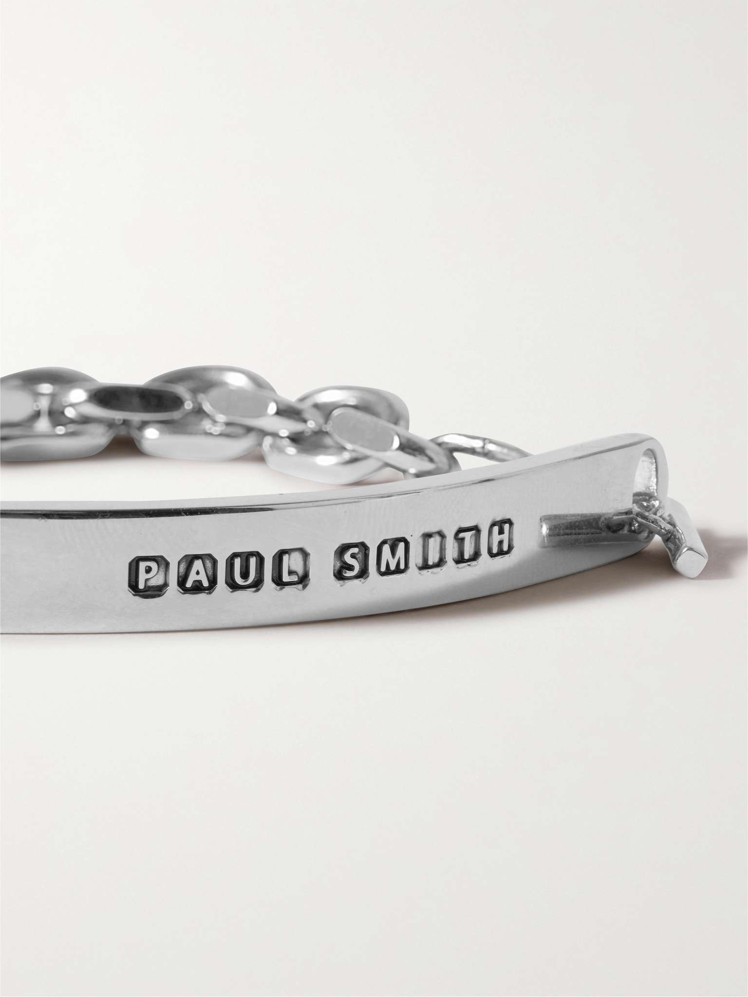 Logo-Engraved Silver-Tone Bracelet - 4