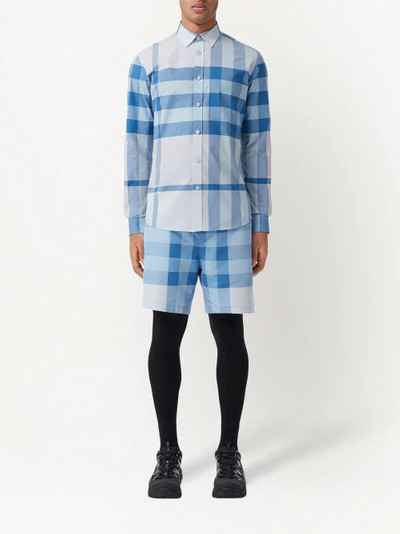 Burberry check-pattern cotton poplin shirt outlook