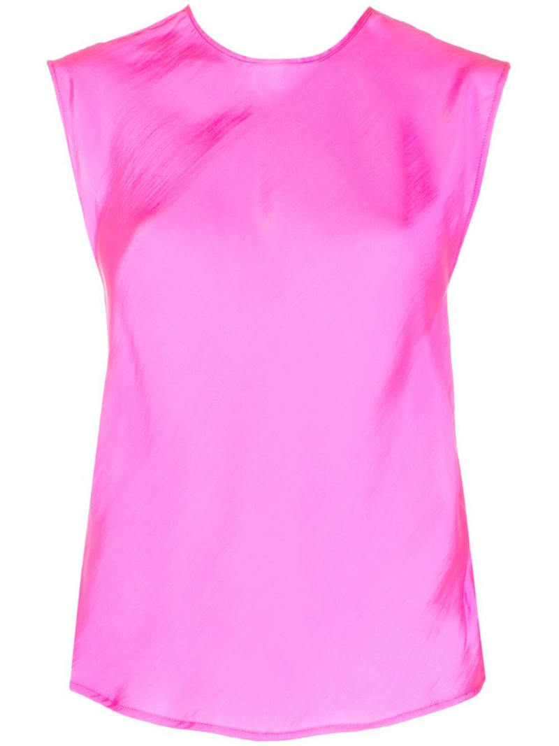 sleeveless satin blouse 1