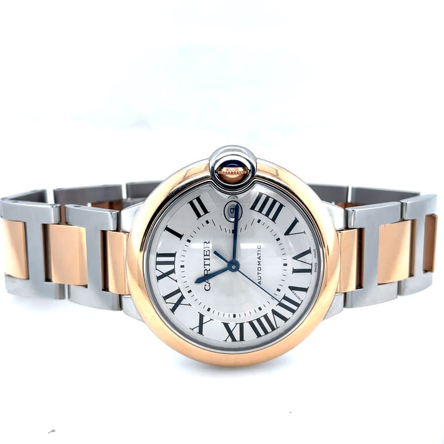 Pre-owned Cartier Ballon Bleu Automatic Silver Dial Men's Watch W2BB0034 - 5
