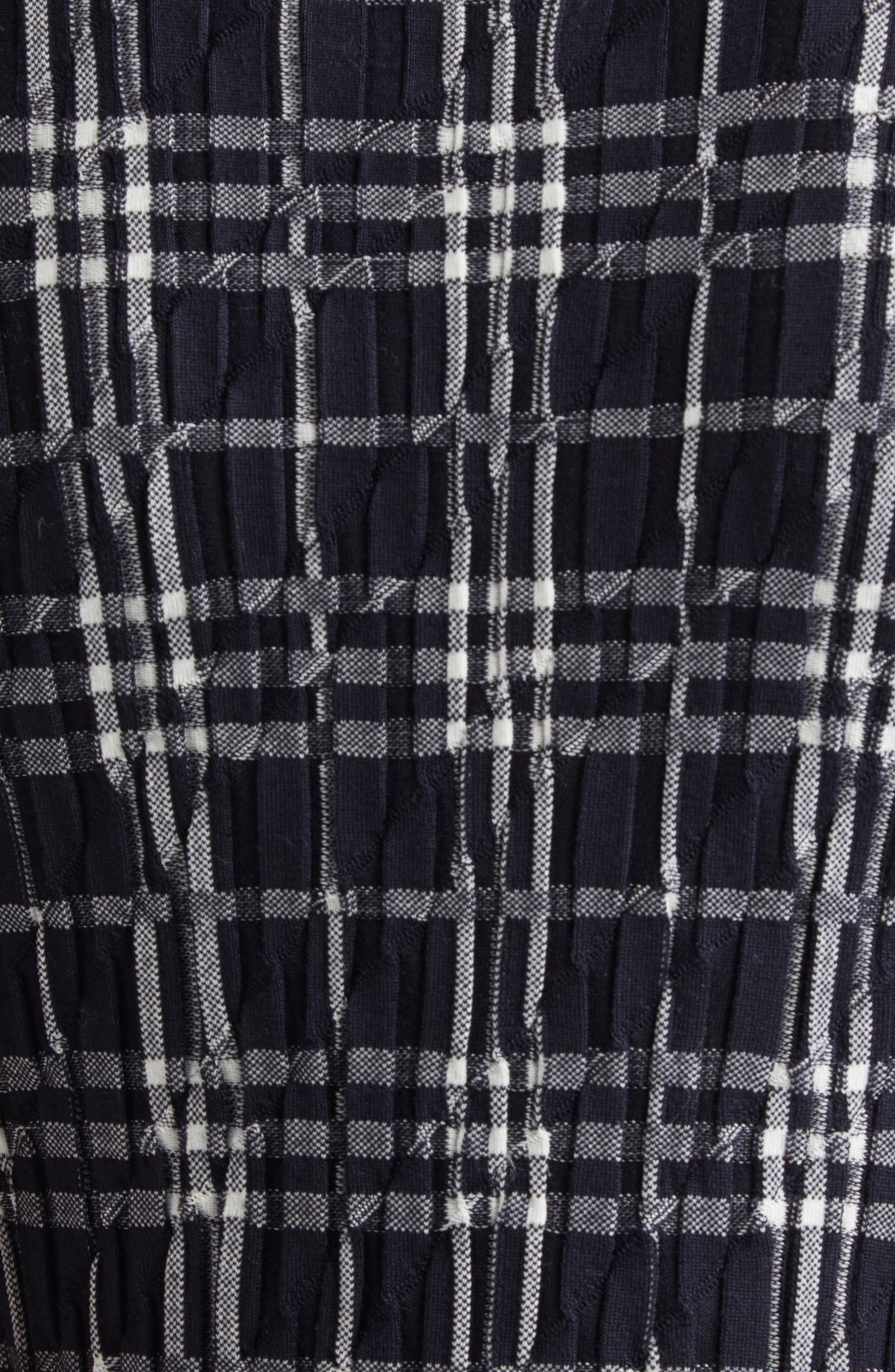 burberry Check Turtleneck Wool Blend Dress in Ink/Chalk at Nordstrom - 7