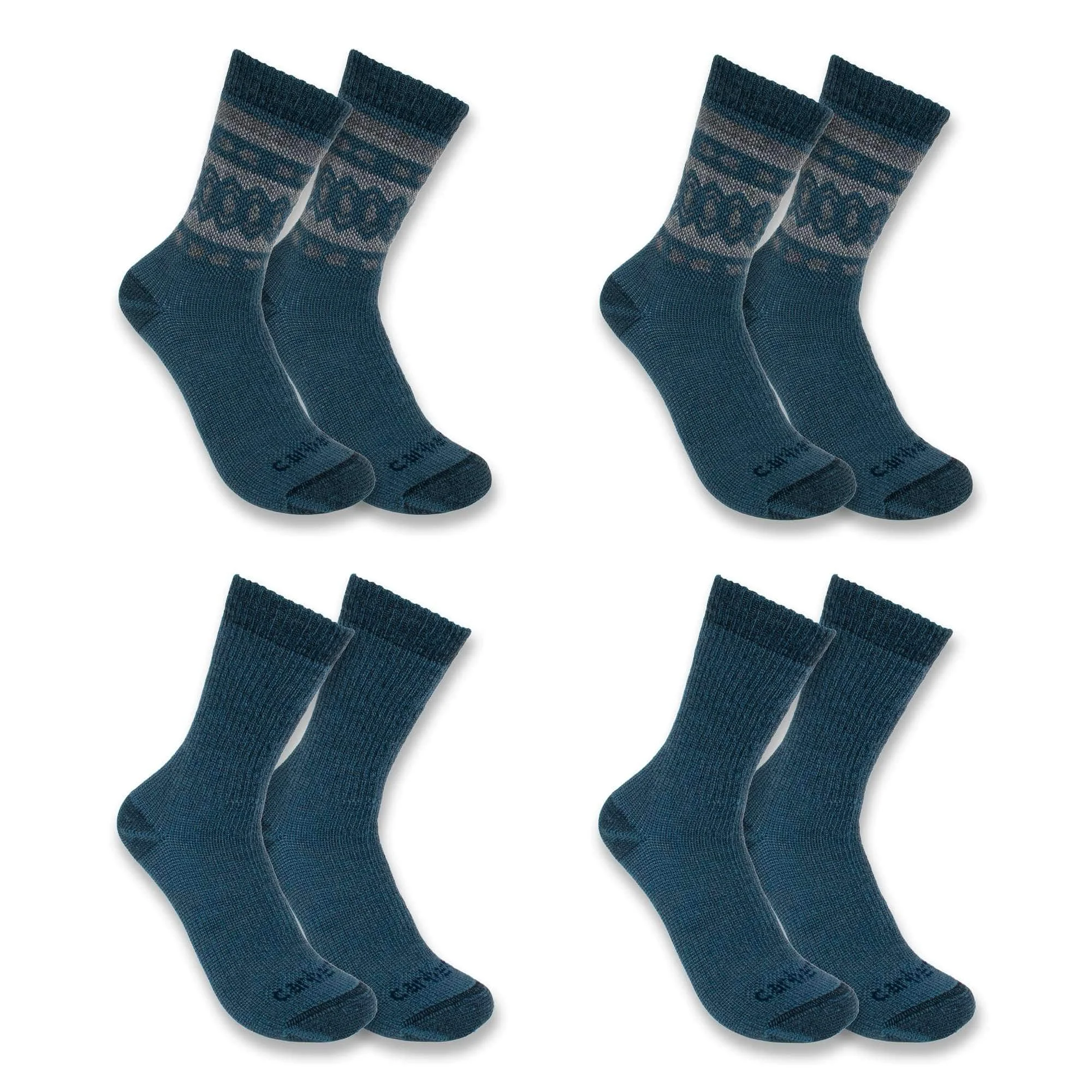 Women's Heavyweight Synthetic-Wool Blend Crew Sock 4-Pack - 1