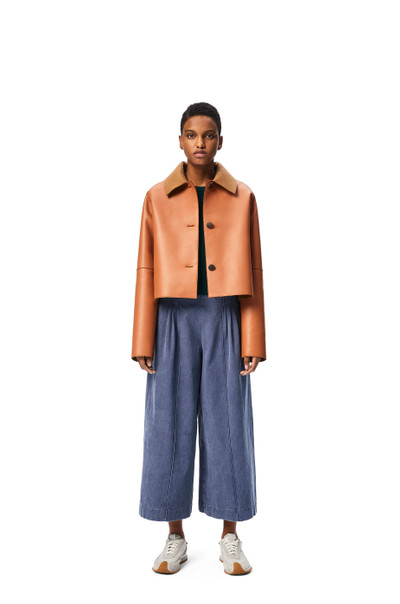 Loewe Bonded cropped jacket in nappa and wool outlook