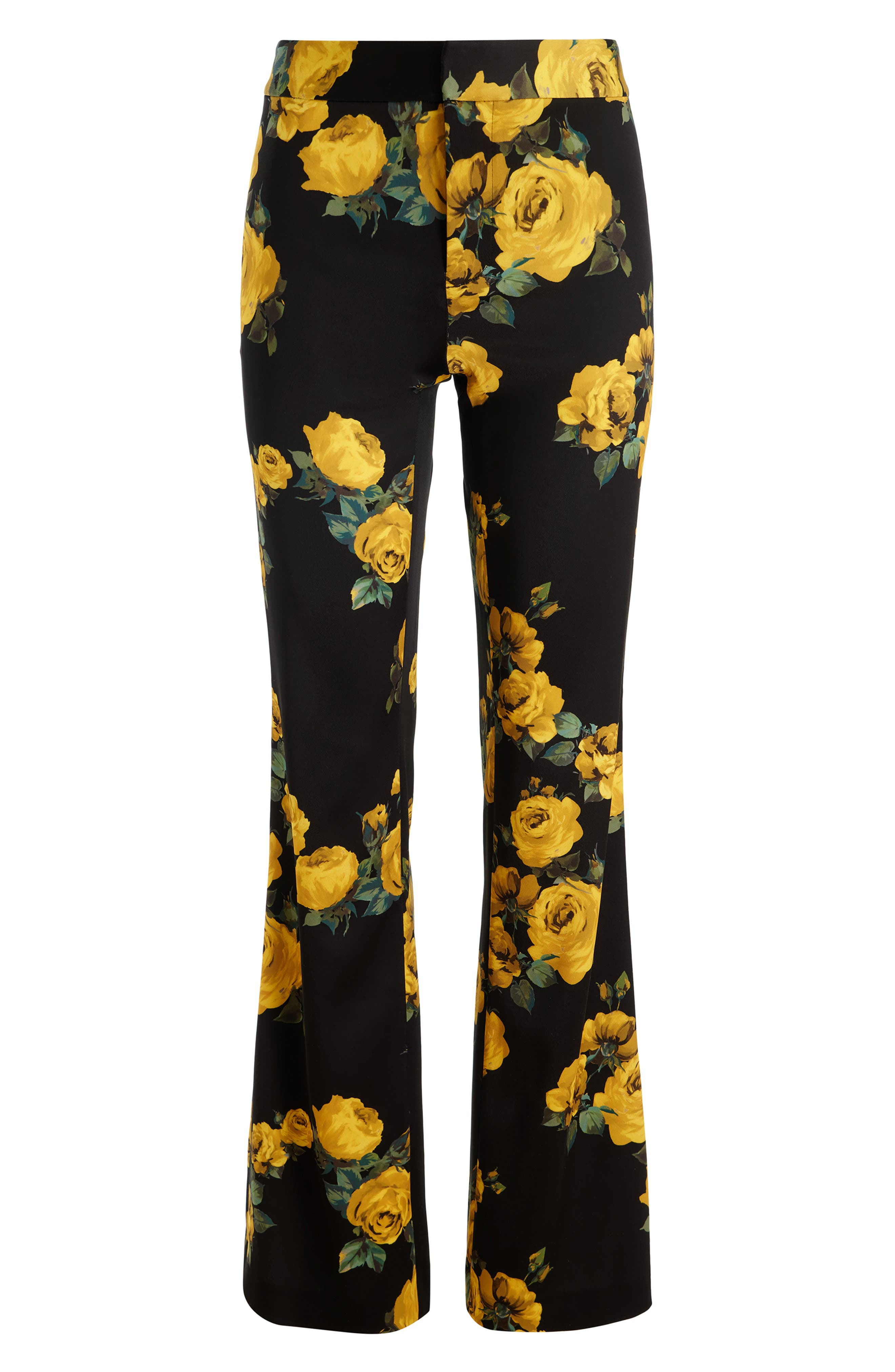 Alice + Olivia Livi Floral Print Bootcut Pants in Rosehips at Nordstrom - 3
