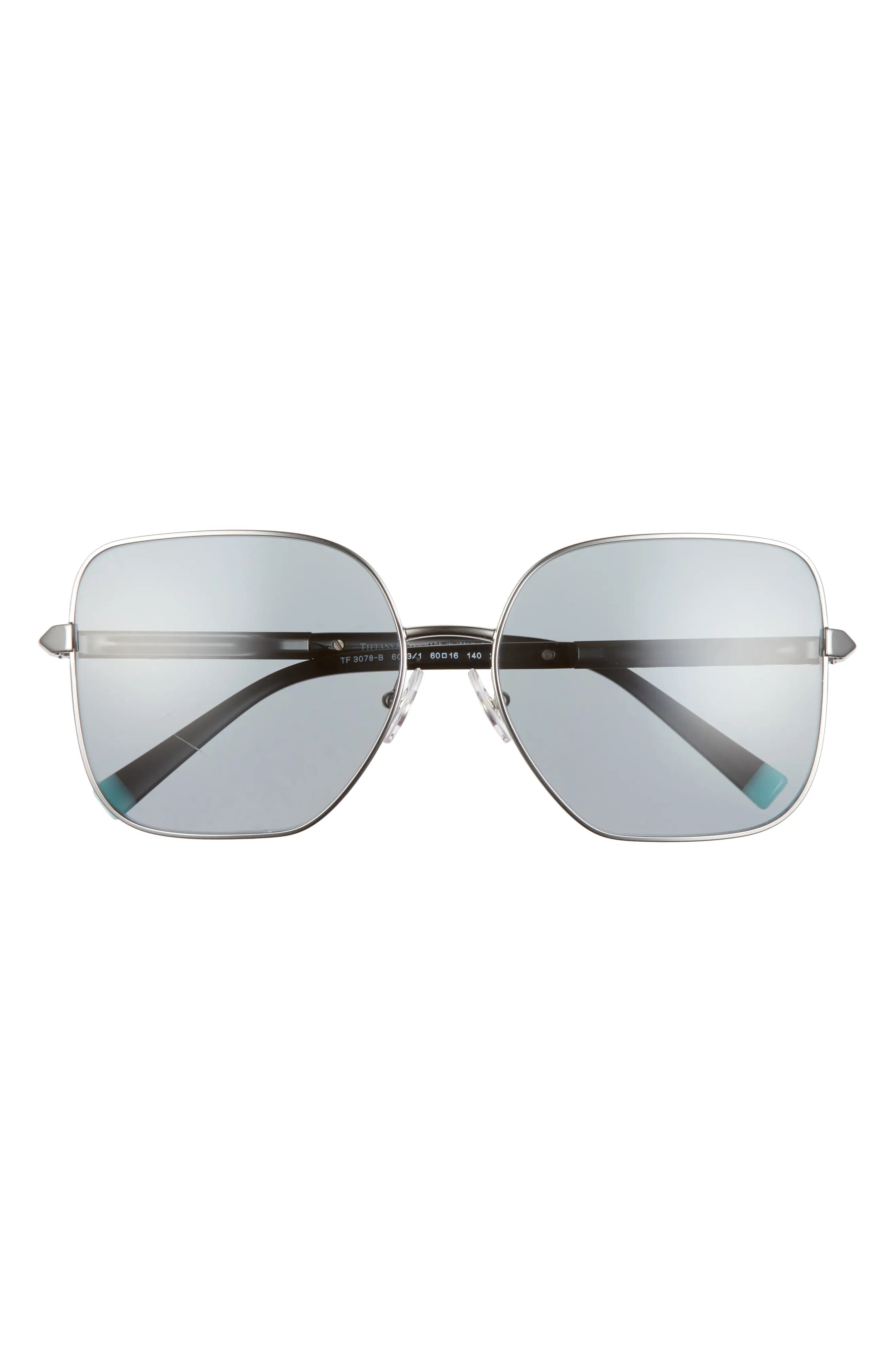 60mm Square Sunglasses in Gunmetal/Grey - 1