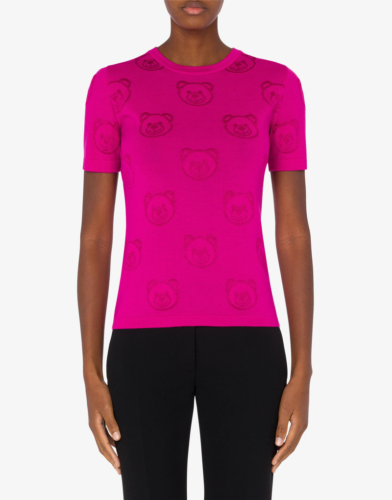 Moschino ALL-OVER TEDDY BEAR KNIT TOP outlook