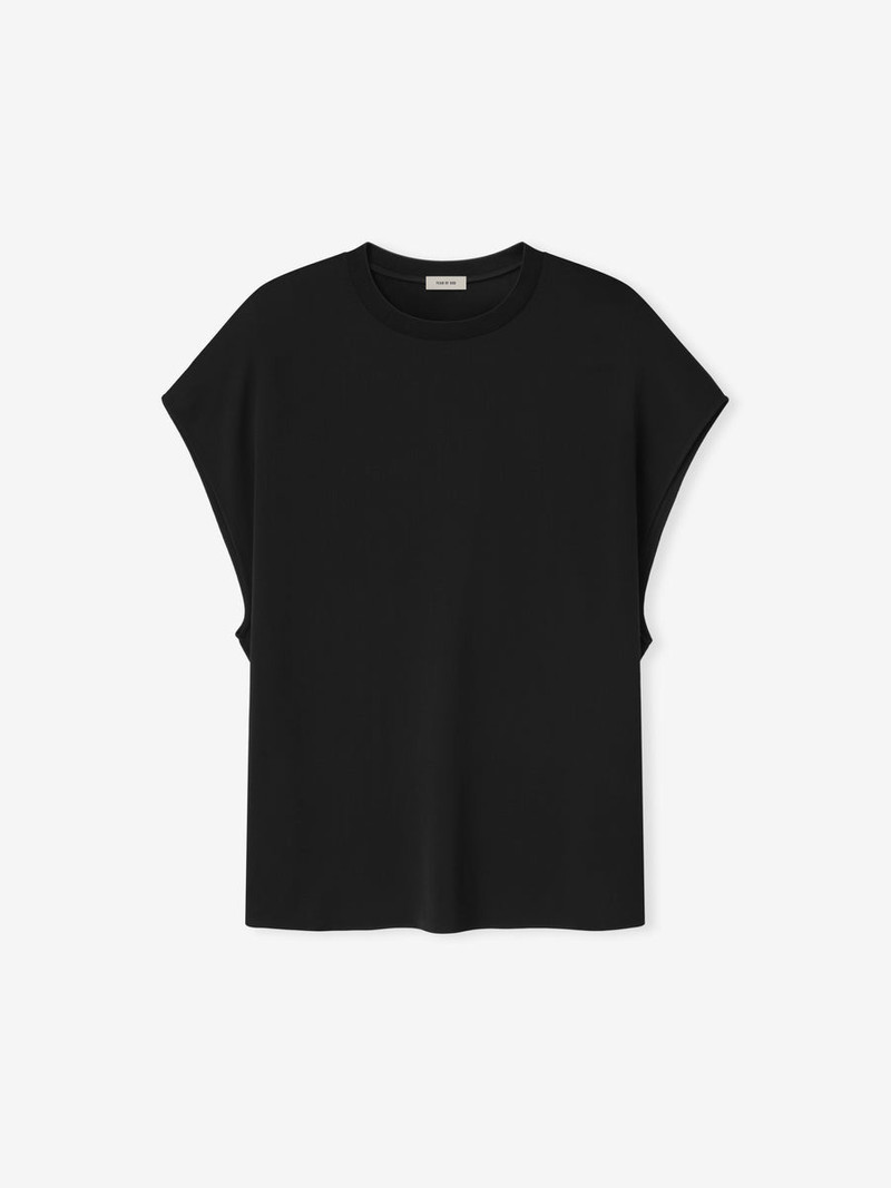 Womens Sheer Viscose Sleeveless Tee - 1