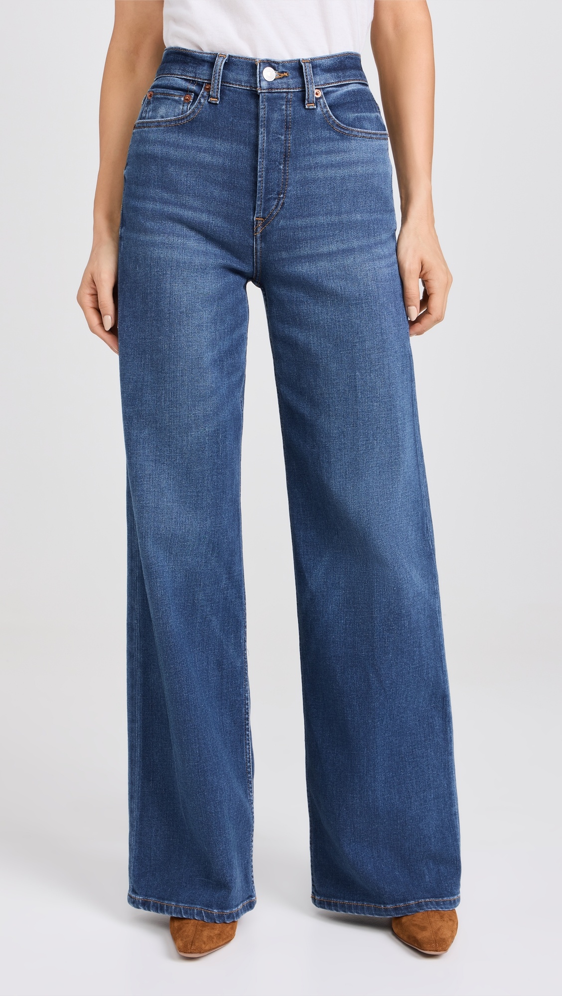 70s Ultra High Rise Wide Leg Jeans - 1