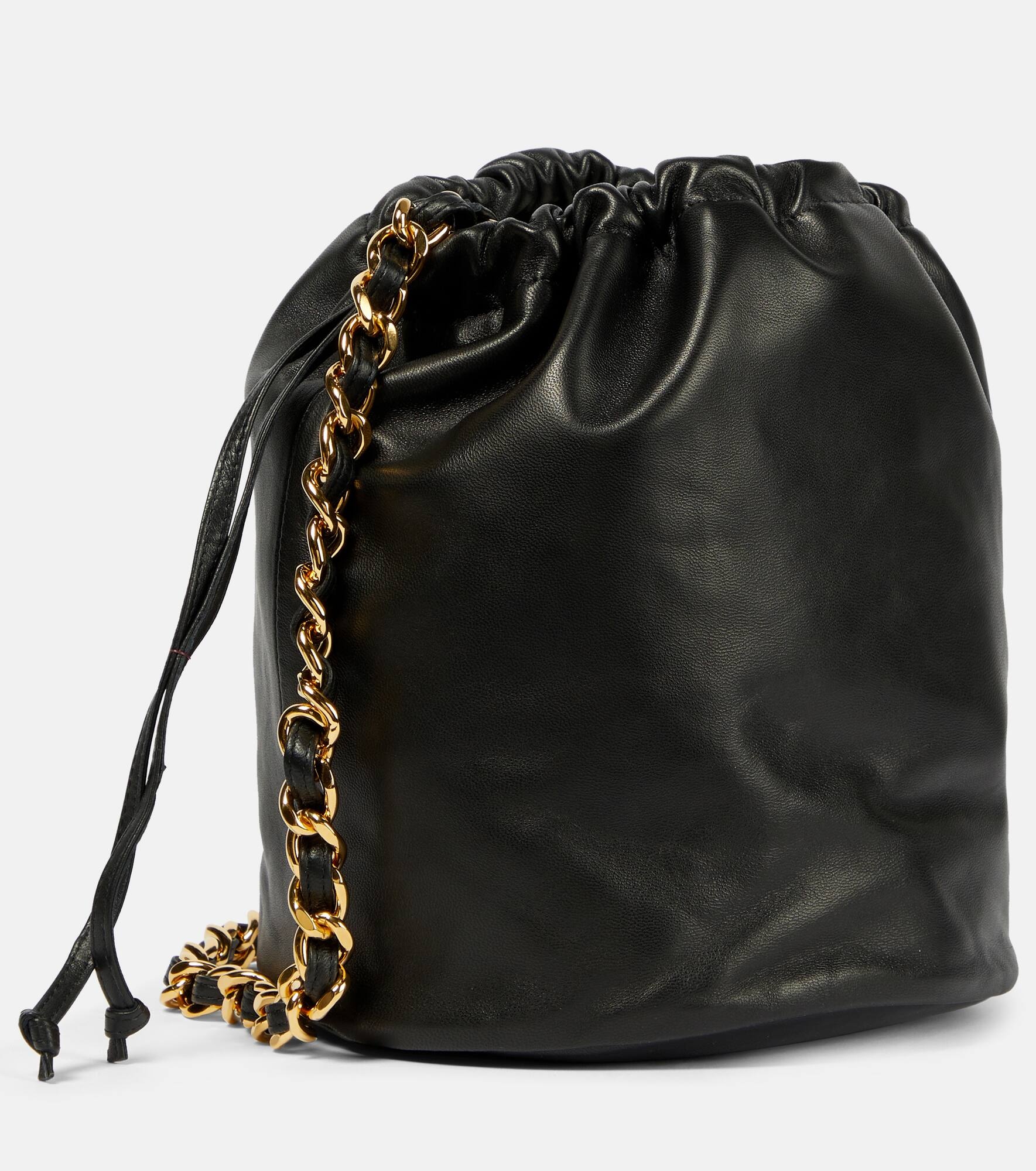 Aria Medium leather bucket bag - 4