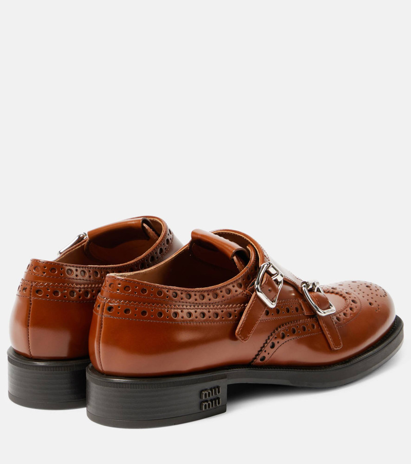 Miu Miu x Church’s Double Monk leather brogues outlook