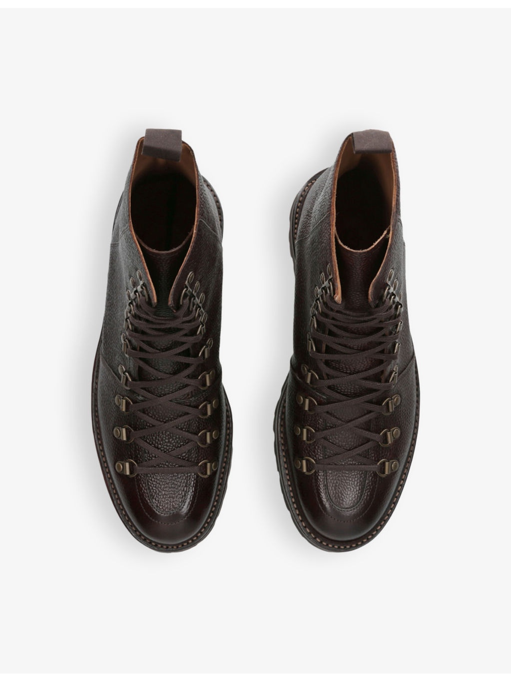 Brady lace-up flat leather ankle boots - 2
