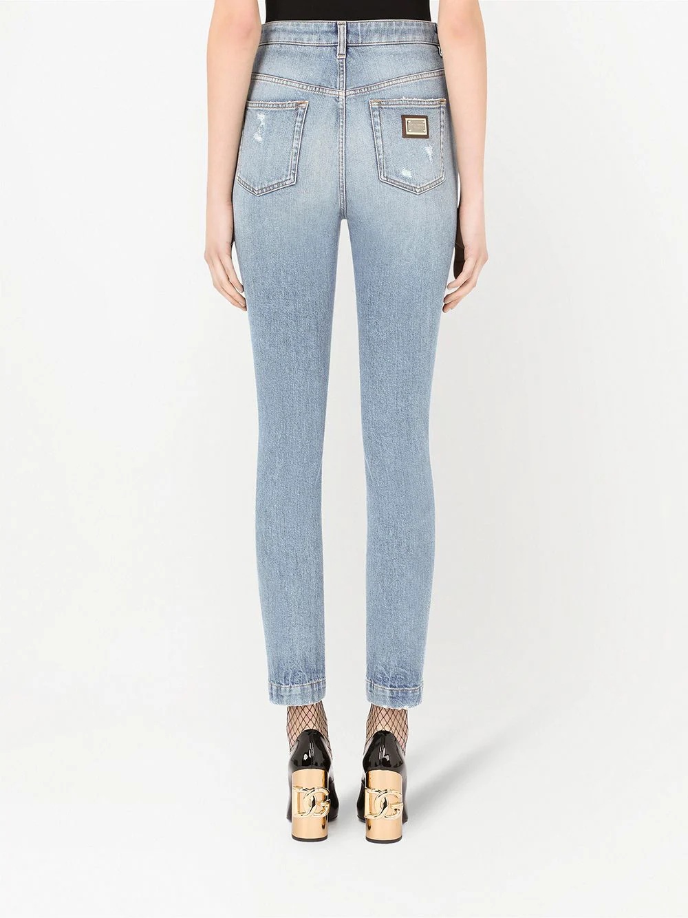 distressed skinny jeans - 4