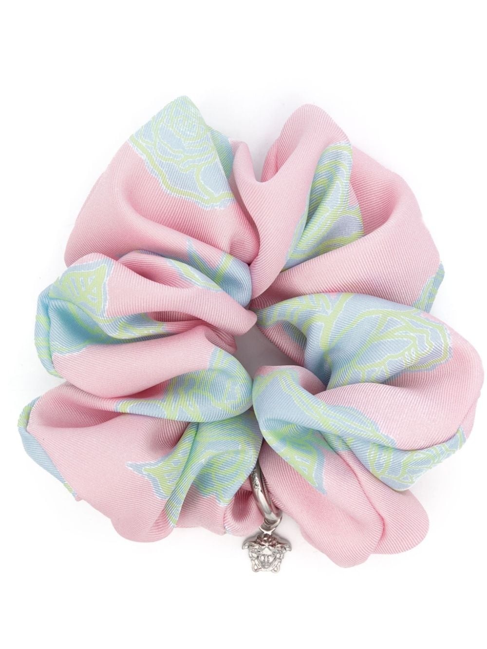 Medusa-plaque silk scrunchie - 1