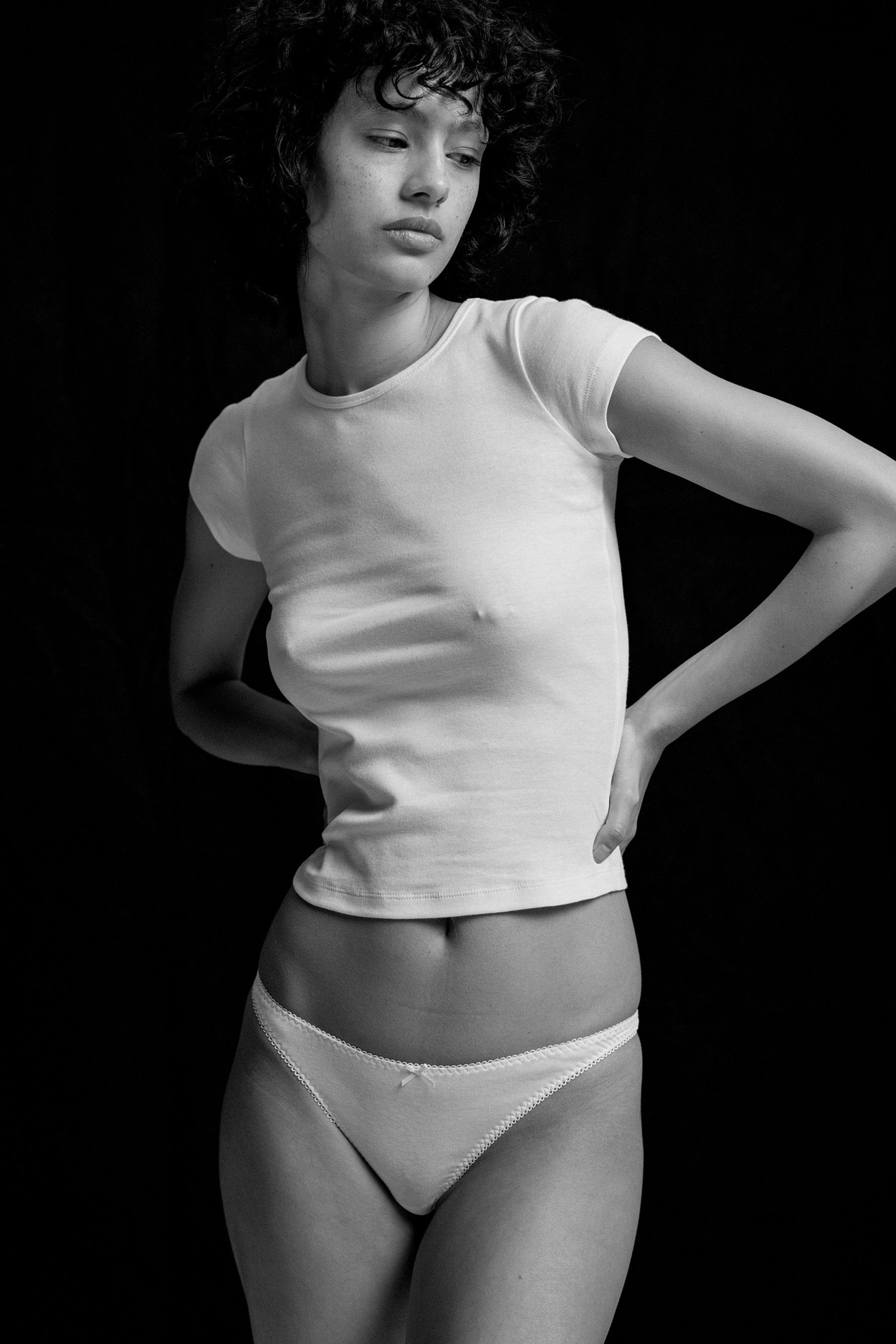 The Baby Tee: Cotton Jersey White - 7
