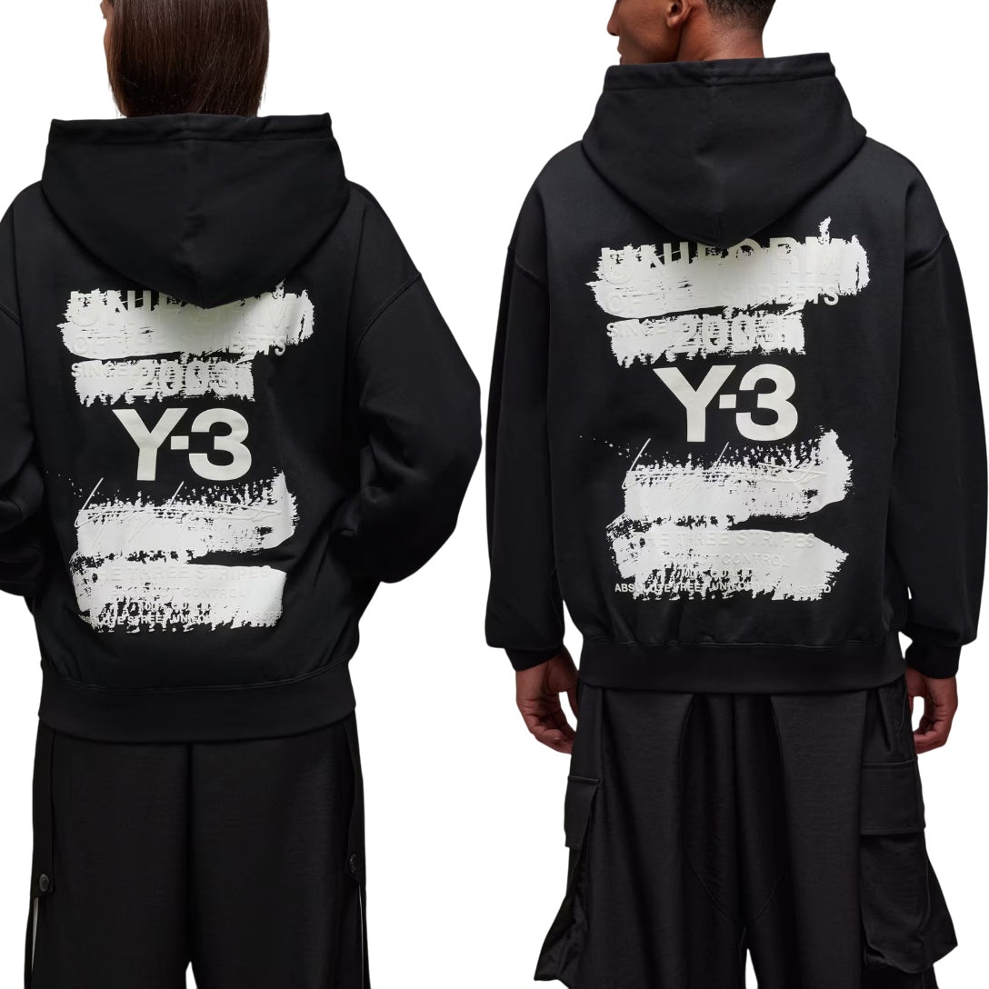 adidas Y-3 Graphic Hoodie 'Black' JN4882 - 2