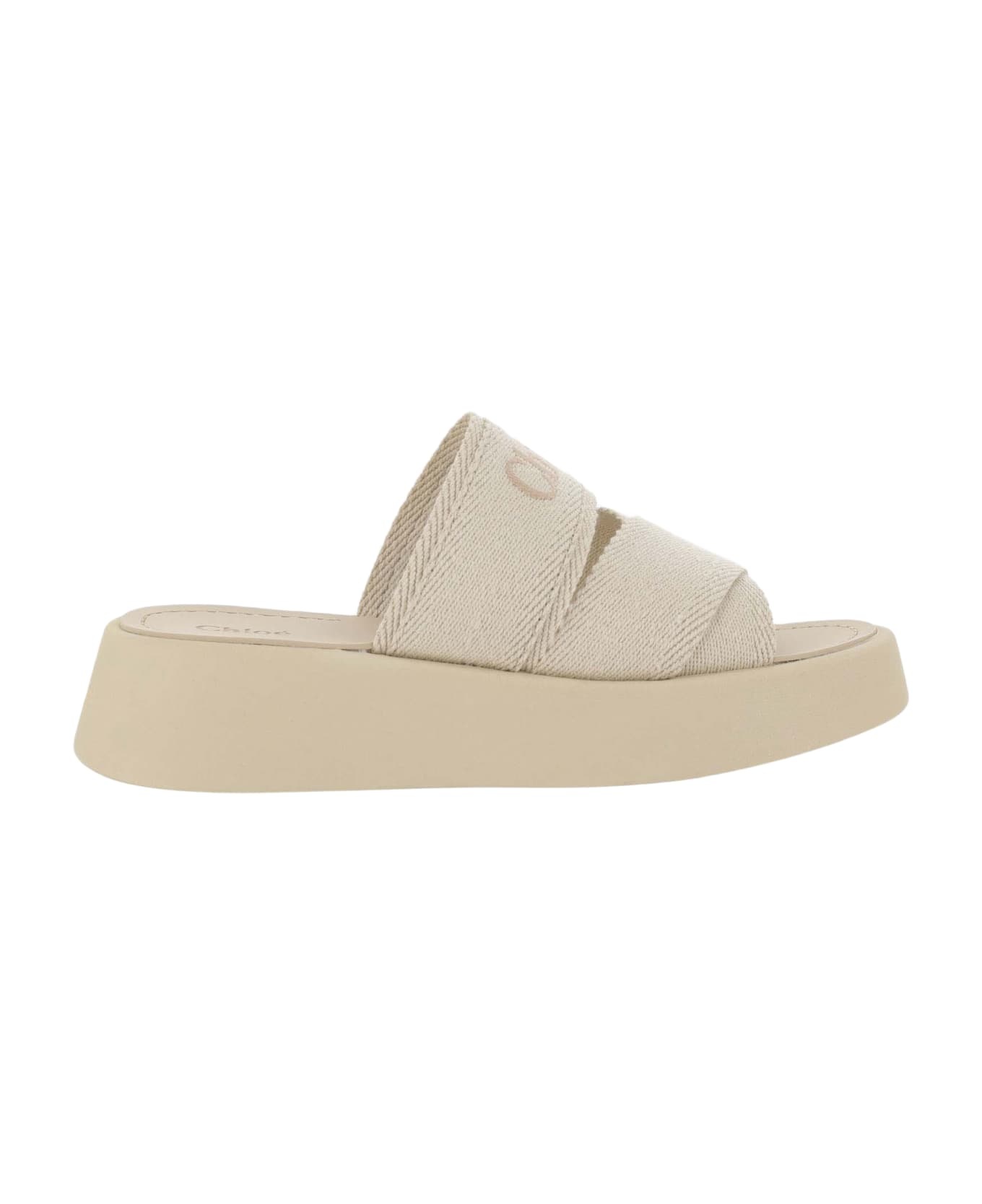 Canvas Sandals With Logo - 1