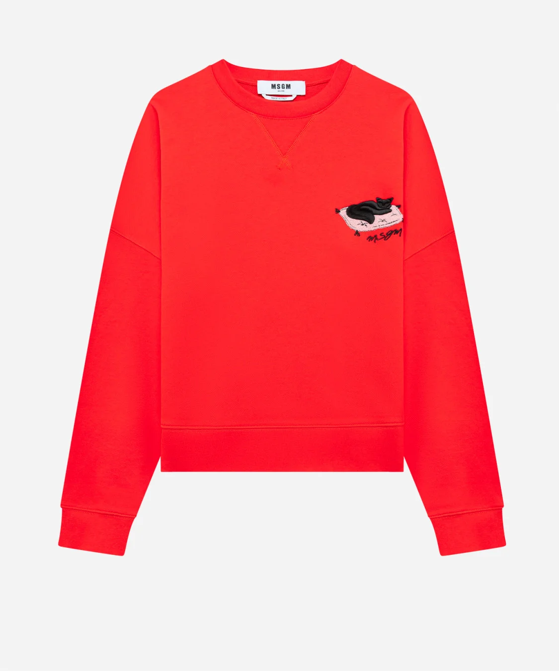 Sweatshirt with patch and embroidered logo - 1