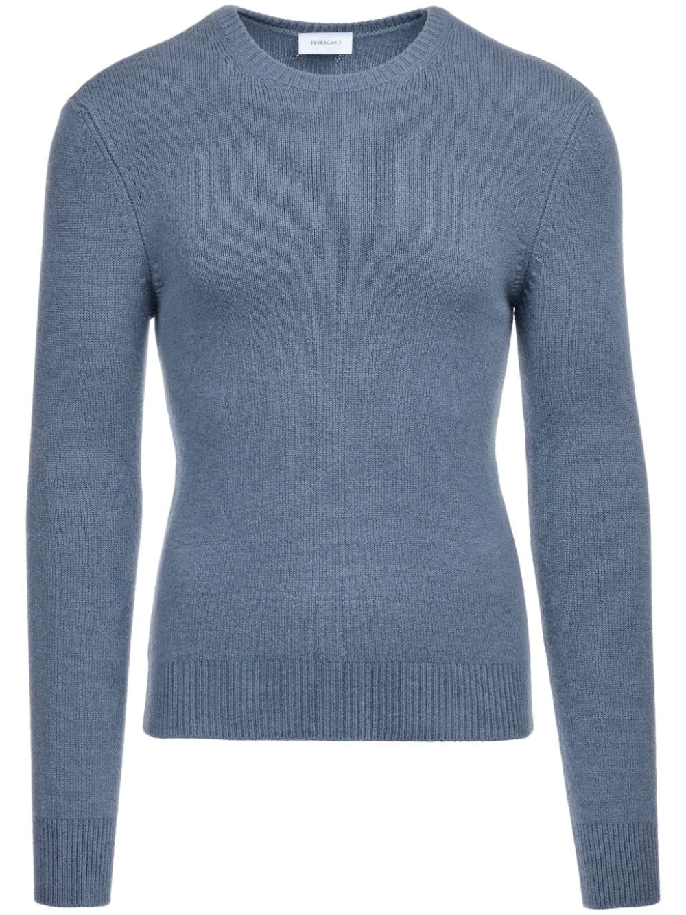 logo-plaque crew-neck jumper - 1