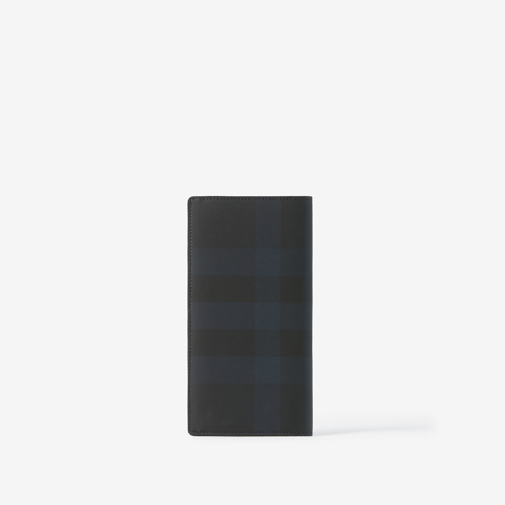 Check and Leather Continental Wallet - 4
