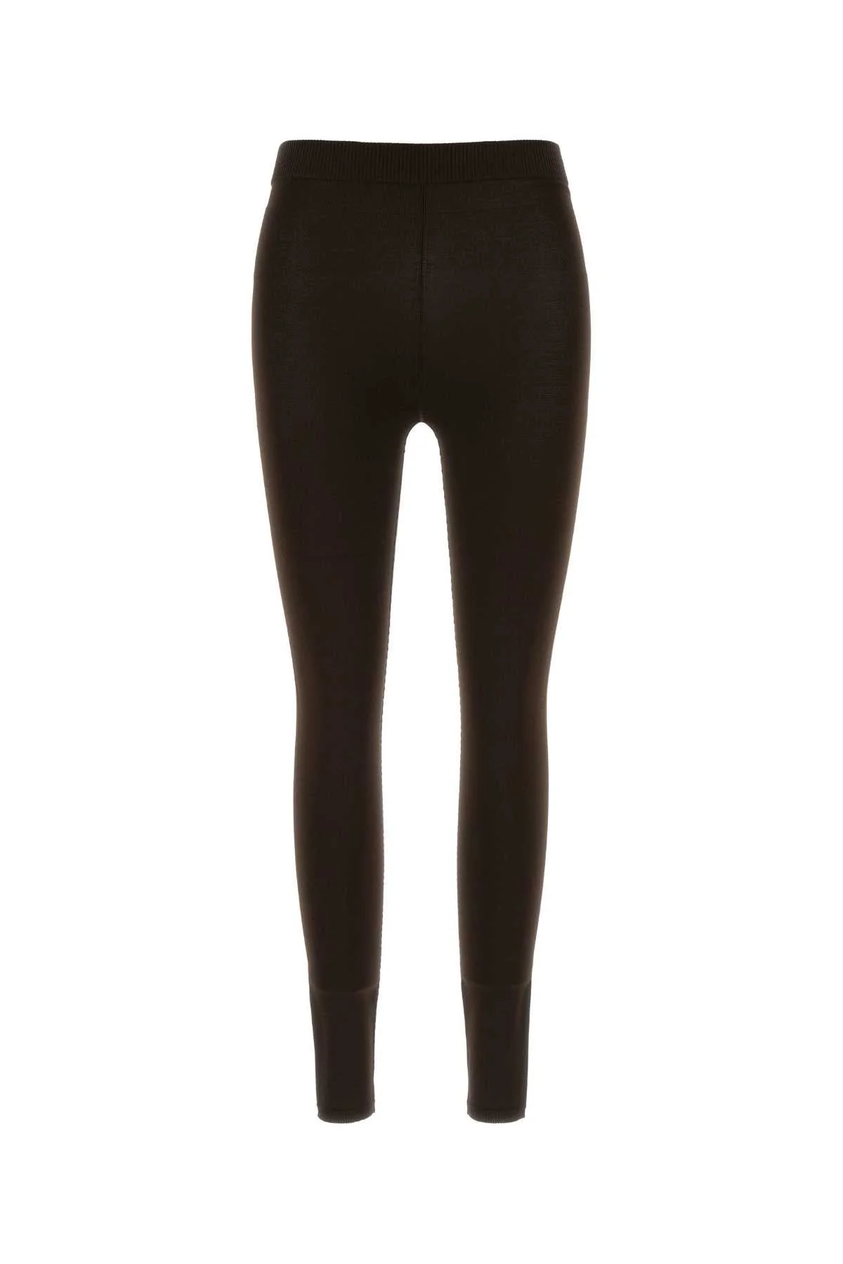Balenciaga Women Dark Brown Knit Leggings - 1