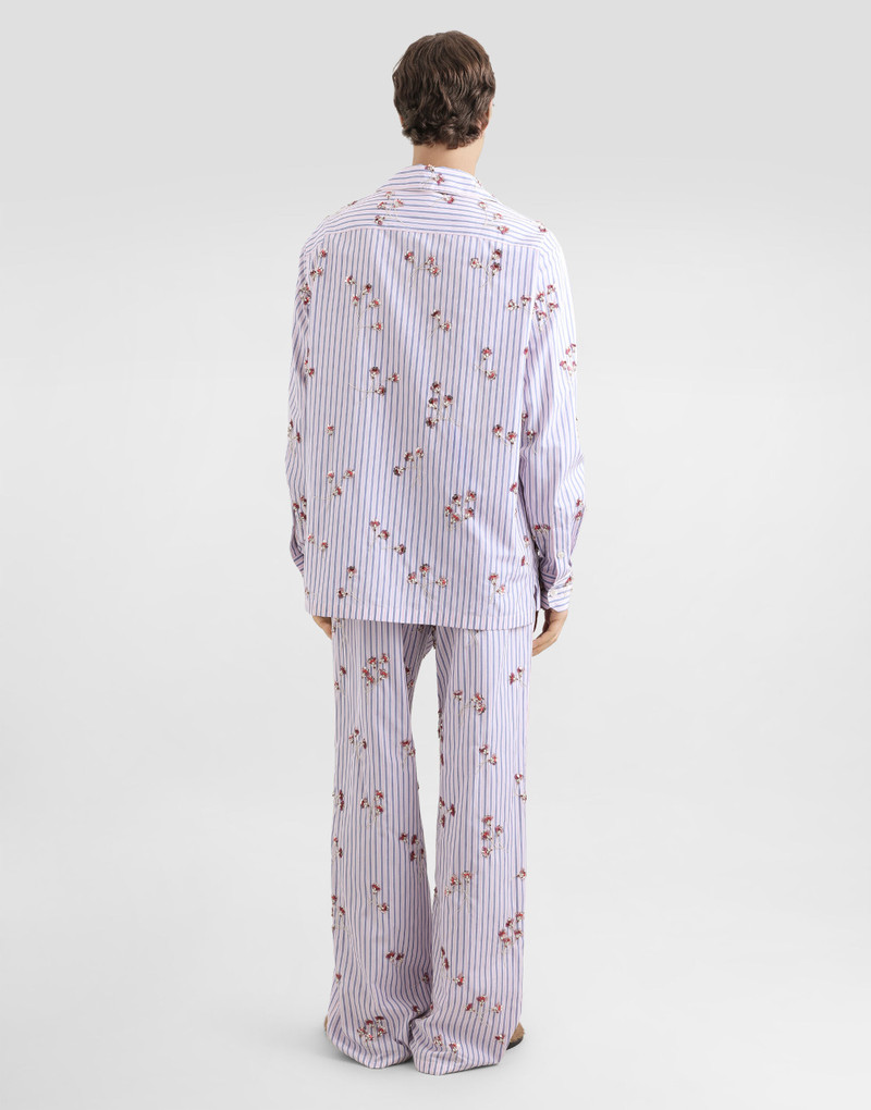 Cotton-silk vanity trousers with embroidery 3
