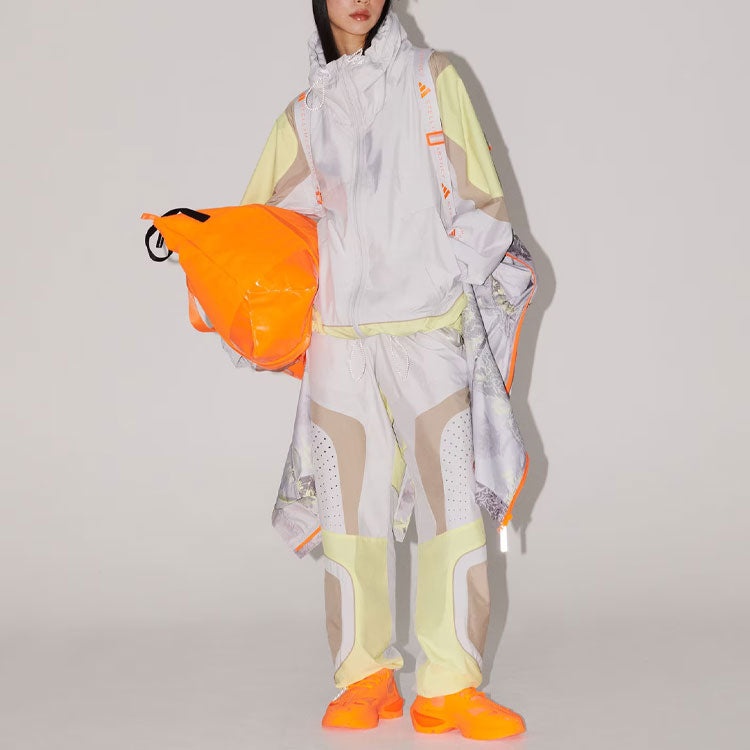 (WMNS) adidas By Stella McCartney Woven Track Top Asia Sizing 'White Yellow' IT7528 - 6