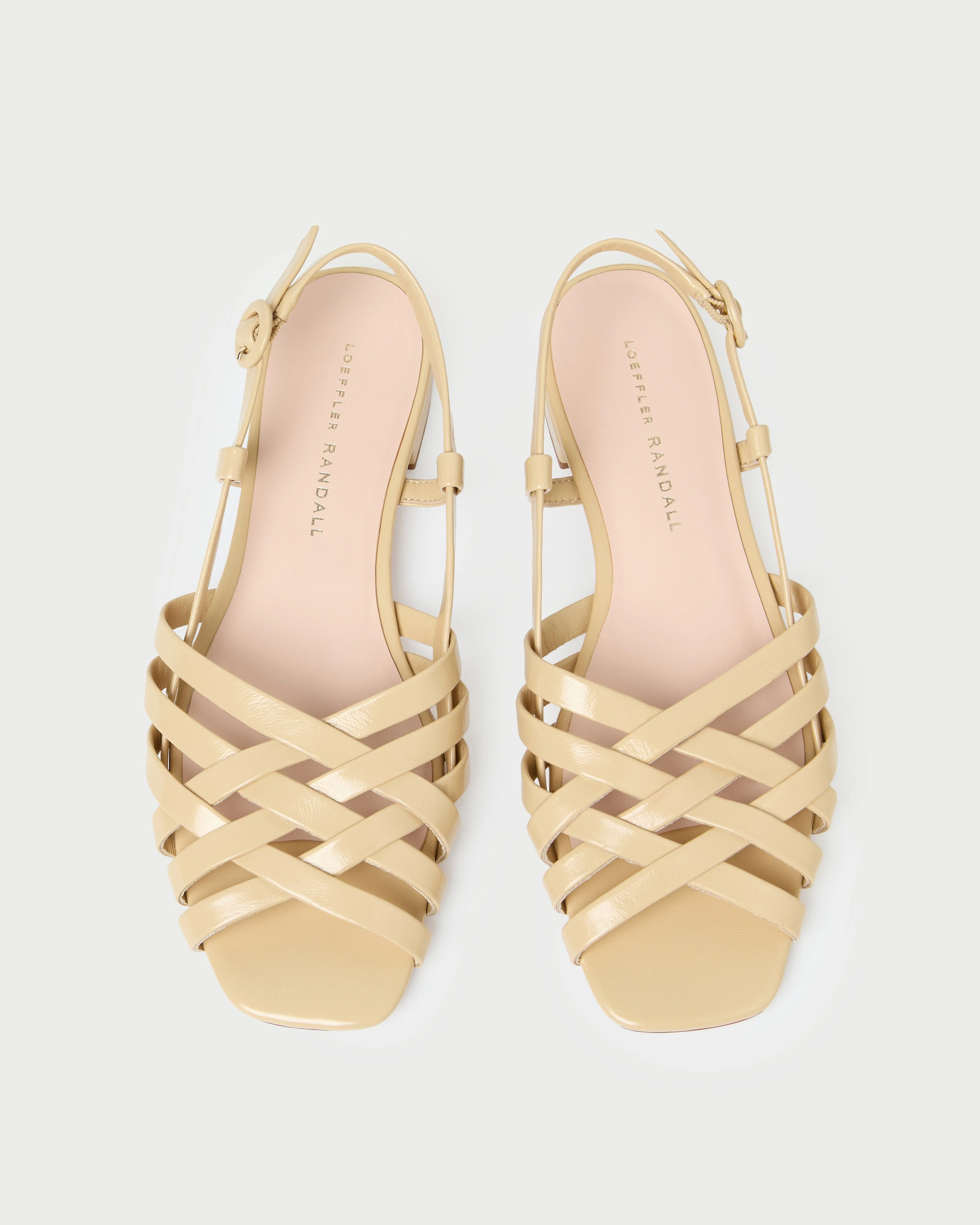 Shelly Bisque Leather Flat Sandal - 1